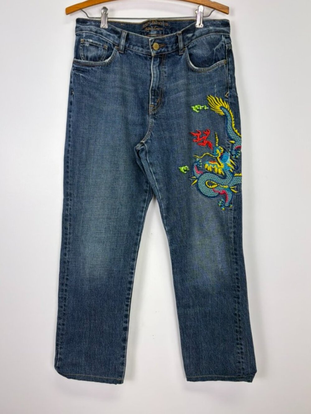 Vintage Ralph Lauren Classic Straight Embroidered Dragon Jeans
